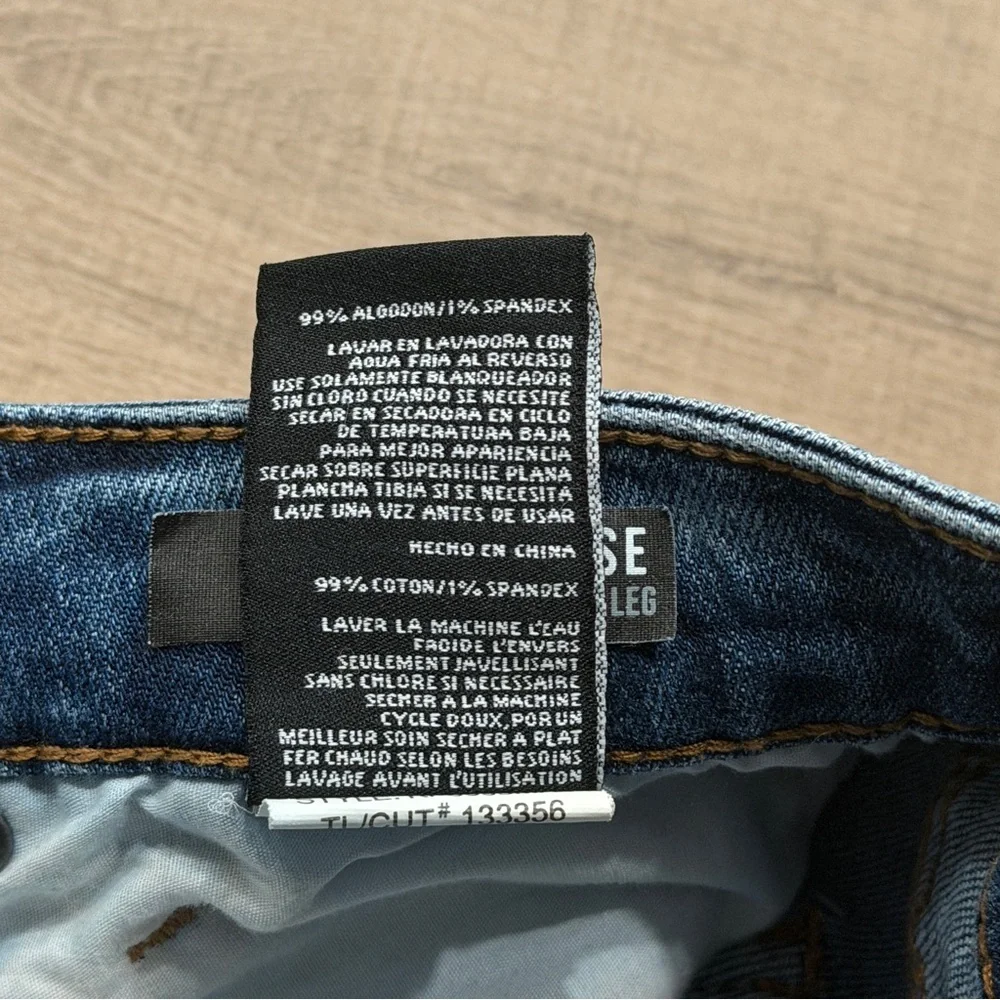 Kut From the Cloth Reese High Rise Straight Leg Blue Jeans SZ 4 30x26 Distressed - Picture 8 of 9